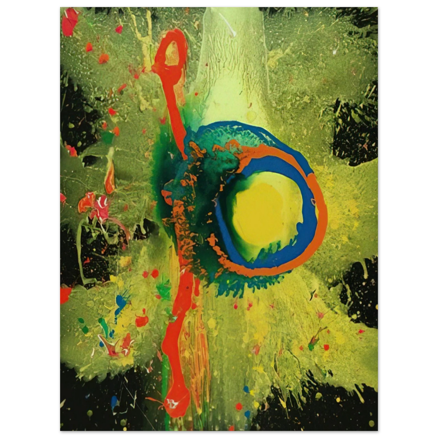 John Hoyland - Survivor Man 17.08.08 - 2008  75x100 cm / 30x40inches Fine Art Poster