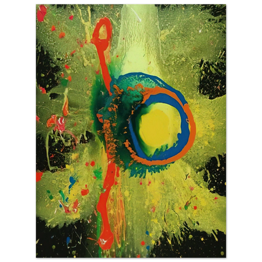 John Hoyland - Survivor Man 17.08.08 - 2008  75x100 cm / 30x40inches Fine Art Poster