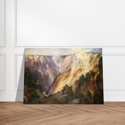 Grand Canyon of the Yellowstone - Thomas Moran Brushed Aluminum Print - 70x100 cm / 28x40 inches | Thomas Moran Aluminum Print | Thomas Moran Prints