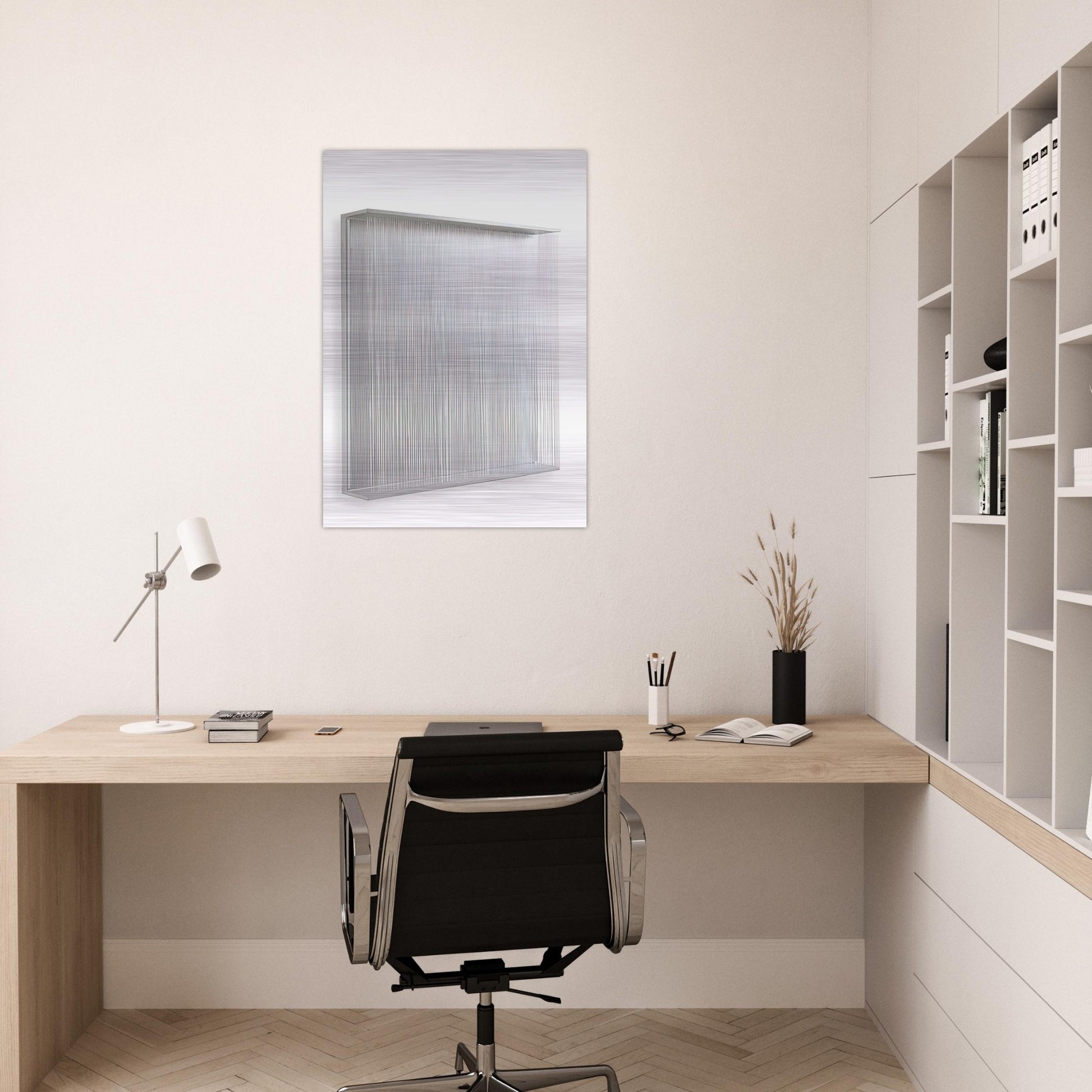 VIBRATION BLANCHE 1995 - Jesus Rafael Soto Brushed Aluminum Print - 70x100 cm / 28x40 inches | Jesus Rafael Soto Aluminum Print | Jesus Rafael Soto Prints
