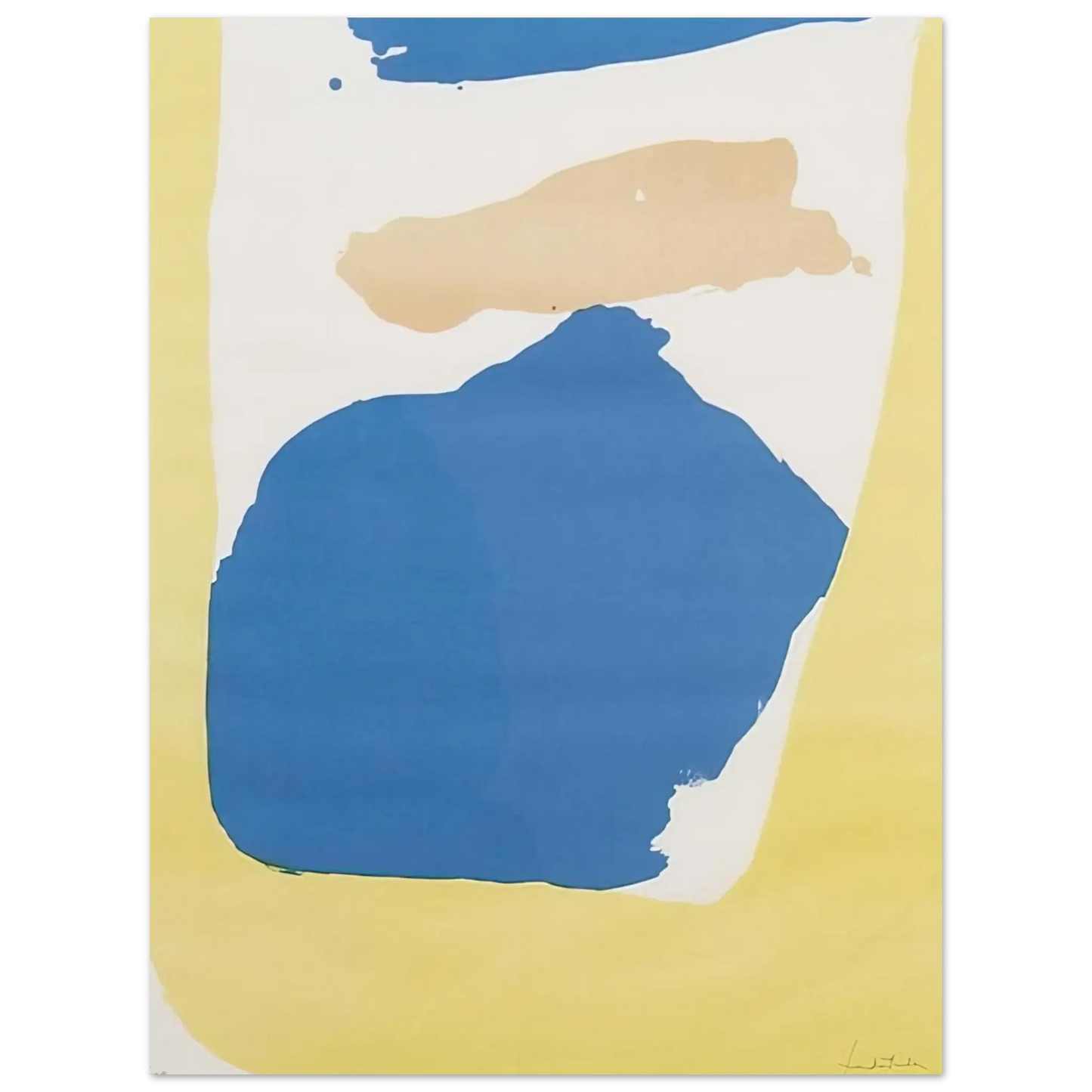 Helen Frankenthaler - Frankenthaler Preview - 1965 Wall art - A2 (42 x 59.4  cm) - Premium Wooden Framed Poster With Fine Art Paper - Black frame