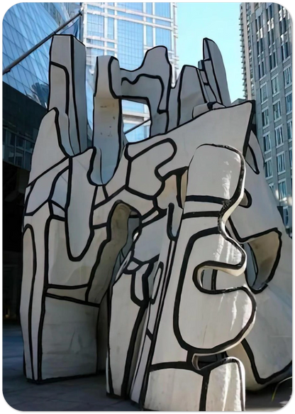 MONUMENT WITH STANDING BEAST 1984 By Jean Dubuffet Pack of 10 Post Cards | Jean Dubuffet Post Cards | A6 (10.5 x 14.8 cm) - 4.1 x 5.8 inches