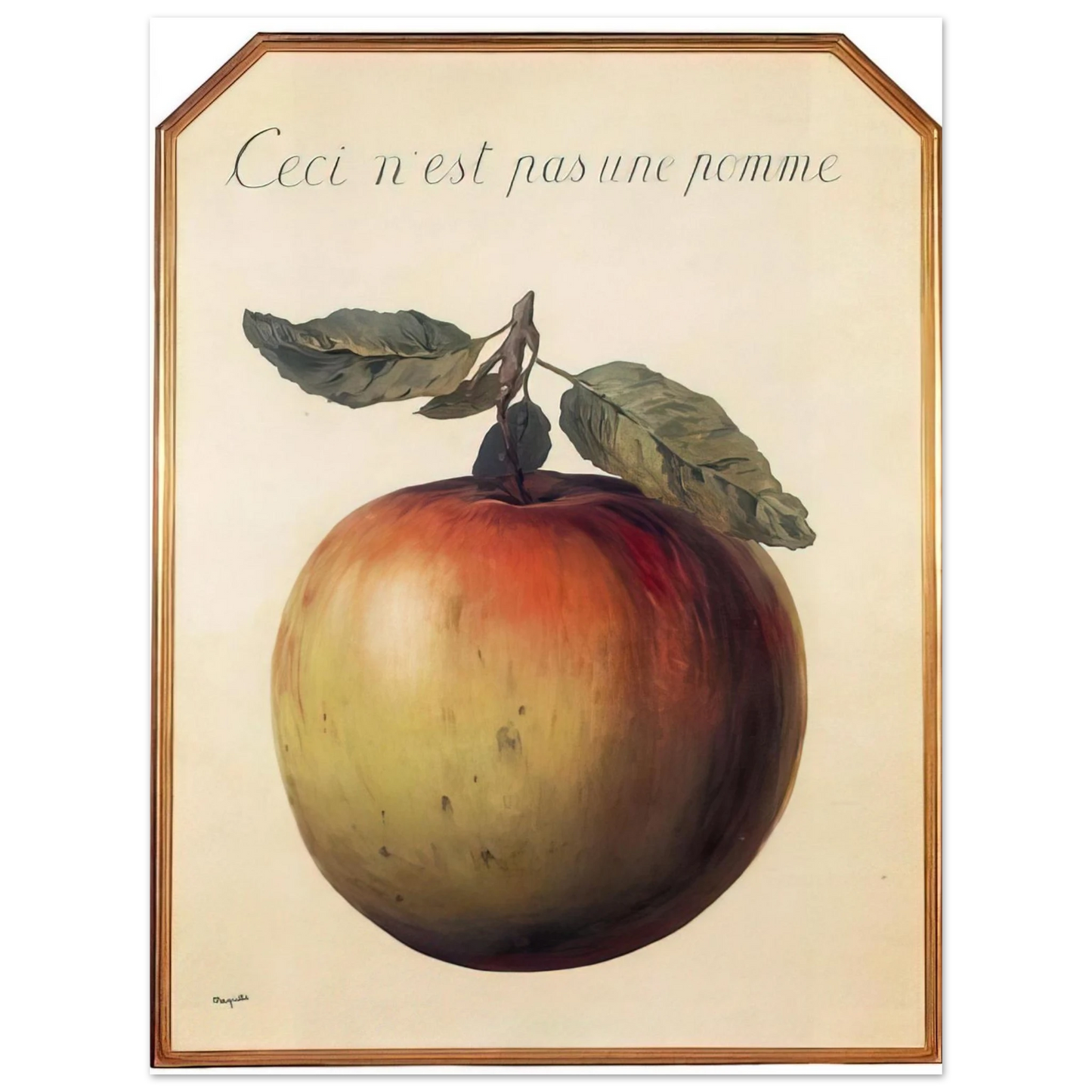 Rene Magritte - THIS IS NOT AN APPLE 1964  75x100 cm / 30x40inches Fine Art Poster