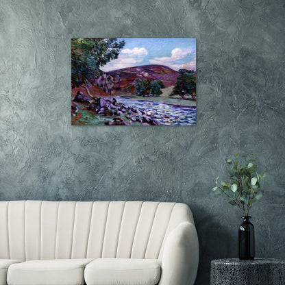 Paysage à Crozant - 1900 - Armand Guillaumin Brushed Aluminum Print - 70x100 cm / 28x40 inches | Armand Guillaumin Aluminum Print | Armand Guillaumin Prints