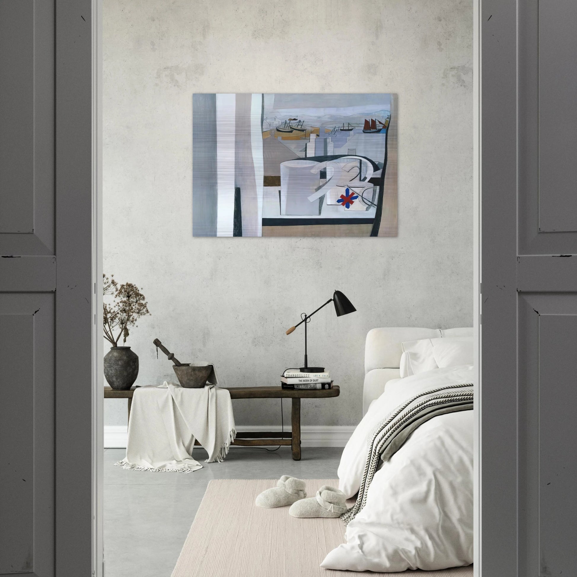1943-45 St Ives, Cornwall - 1945 - Ben Nicholson Brushed Aluminum Print - 70x100 cm / 28x40 inches | Ben Nicholson Aluminum Print | Ben Nicholson Prints