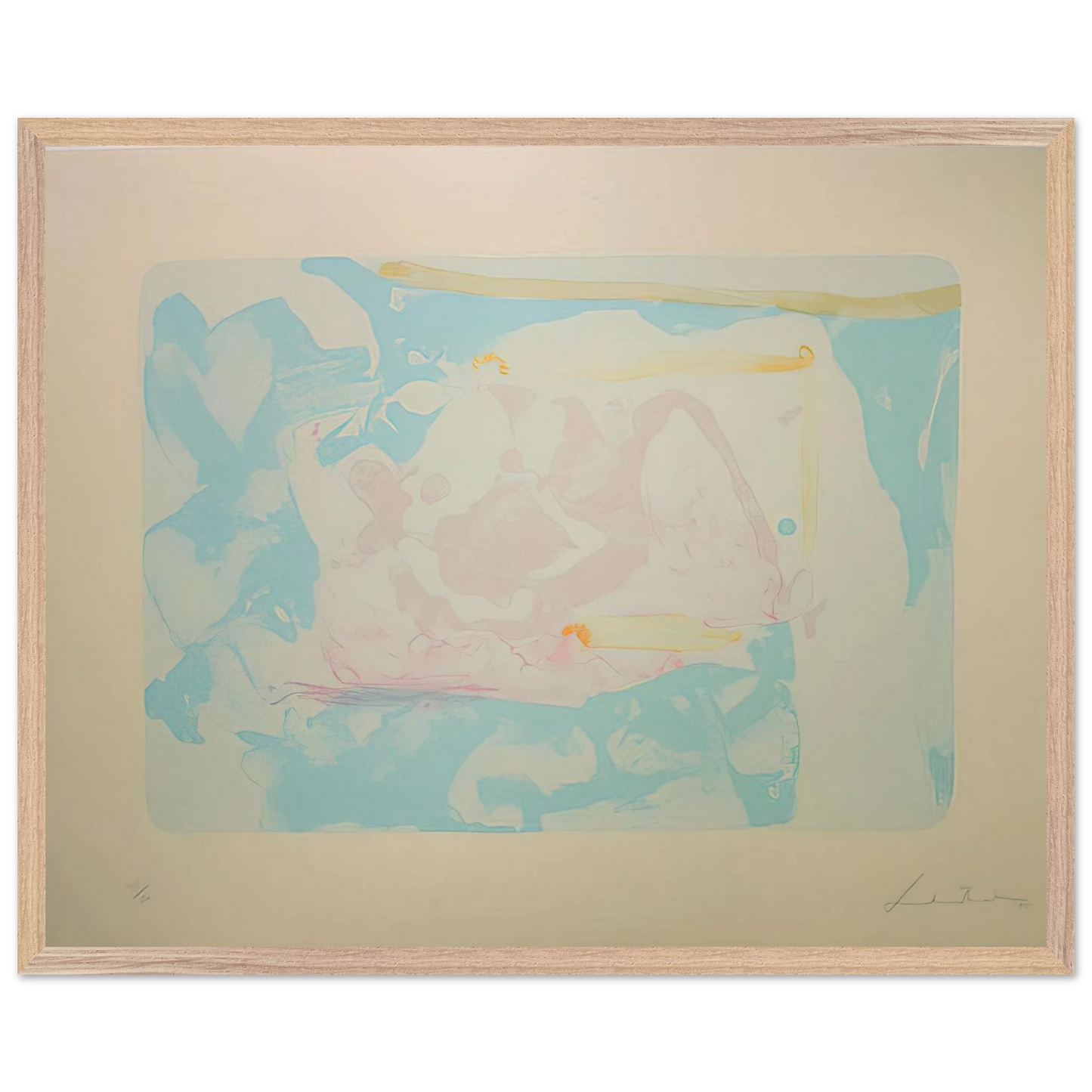 Helen Frankenthaler - Reflections III - 1995 Wall art - 30x45 cm / 12x18 inches - Fine Art Poster-canvas - -