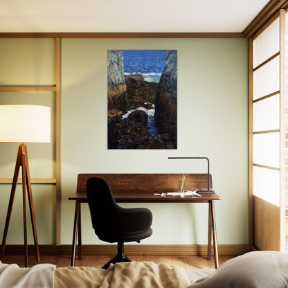 The North Gorge, Appledore, Isles of Shoals - Childe Hassam Brushed Aluminum Print - 70x100 cm / 28x40 inches | Childe Hassam Aluminum Print | Childe Hassam Prints