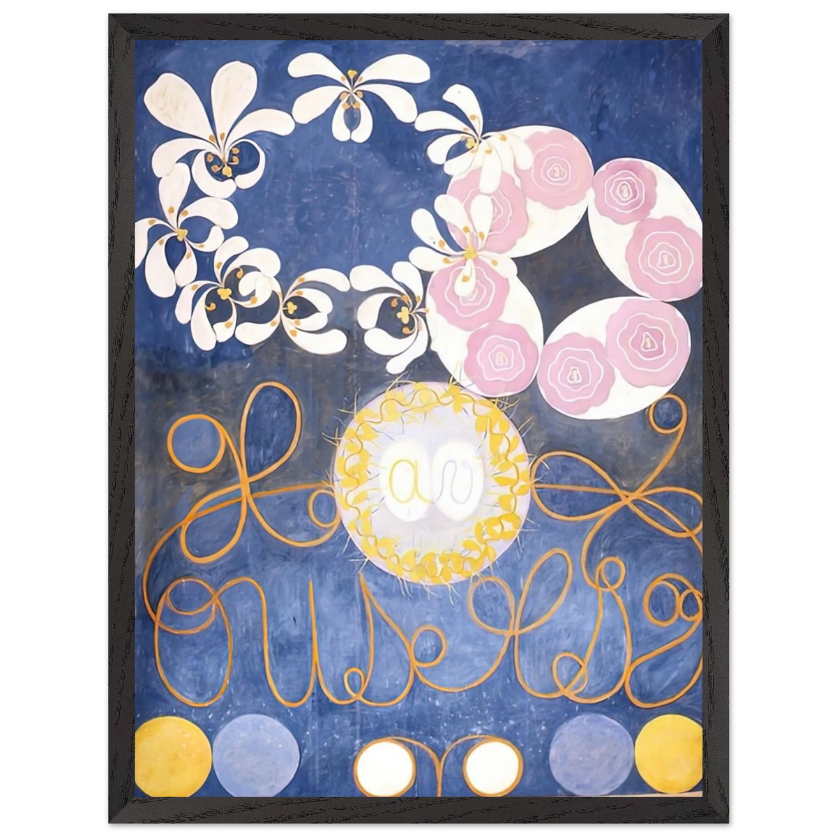 Hilma af Klint - THE TEN LARGEST 1907 Wall art - A2 (42 x 59.4  cm) - Premium Wooden Framed Poster With Fine Art Paper - White frame