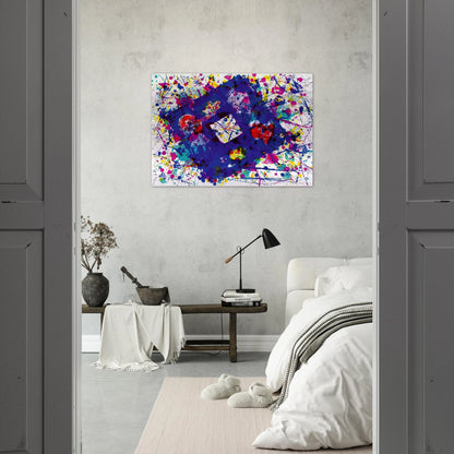 Untitled  SF 259  - Sam Francis Brushed Aluminum Print - 70x100 cm / 28x40 inches | Sam Francis Aluminum Print | Sam Francis Prints
