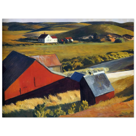 Edward Hopper - Cobbs Barns and Distant Houses Fine Art Poster