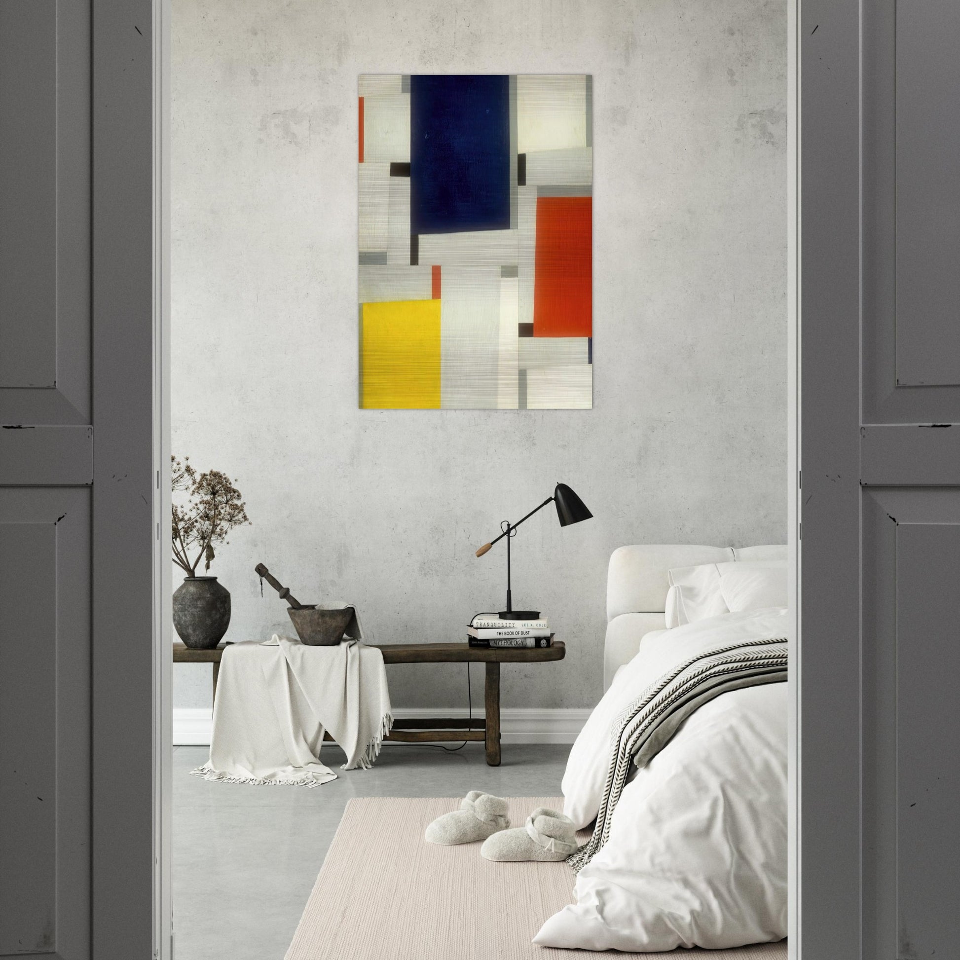 Relational Painting #64 - 1953 - Fritz Glarner Brushed Aluminum Print - 70x100 cm / 28x40 inches | Fritz Glarner Aluminum Print | Fritz Glarner Prints