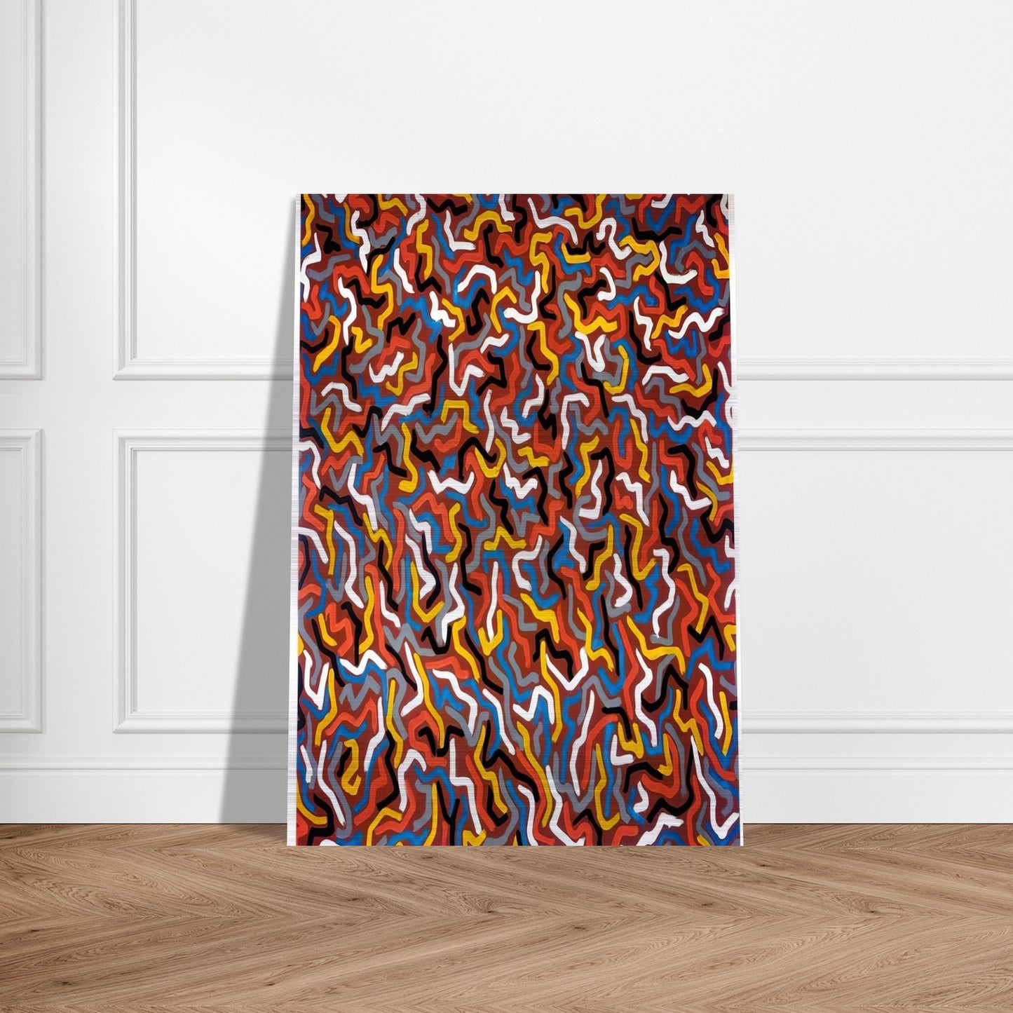 Squiggles - Sol LeWitt Brushed Aluminum Print - 70x100 cm / 28x40 inches | Sol LeWitt Aluminum Print | Sol LeWitt Prints