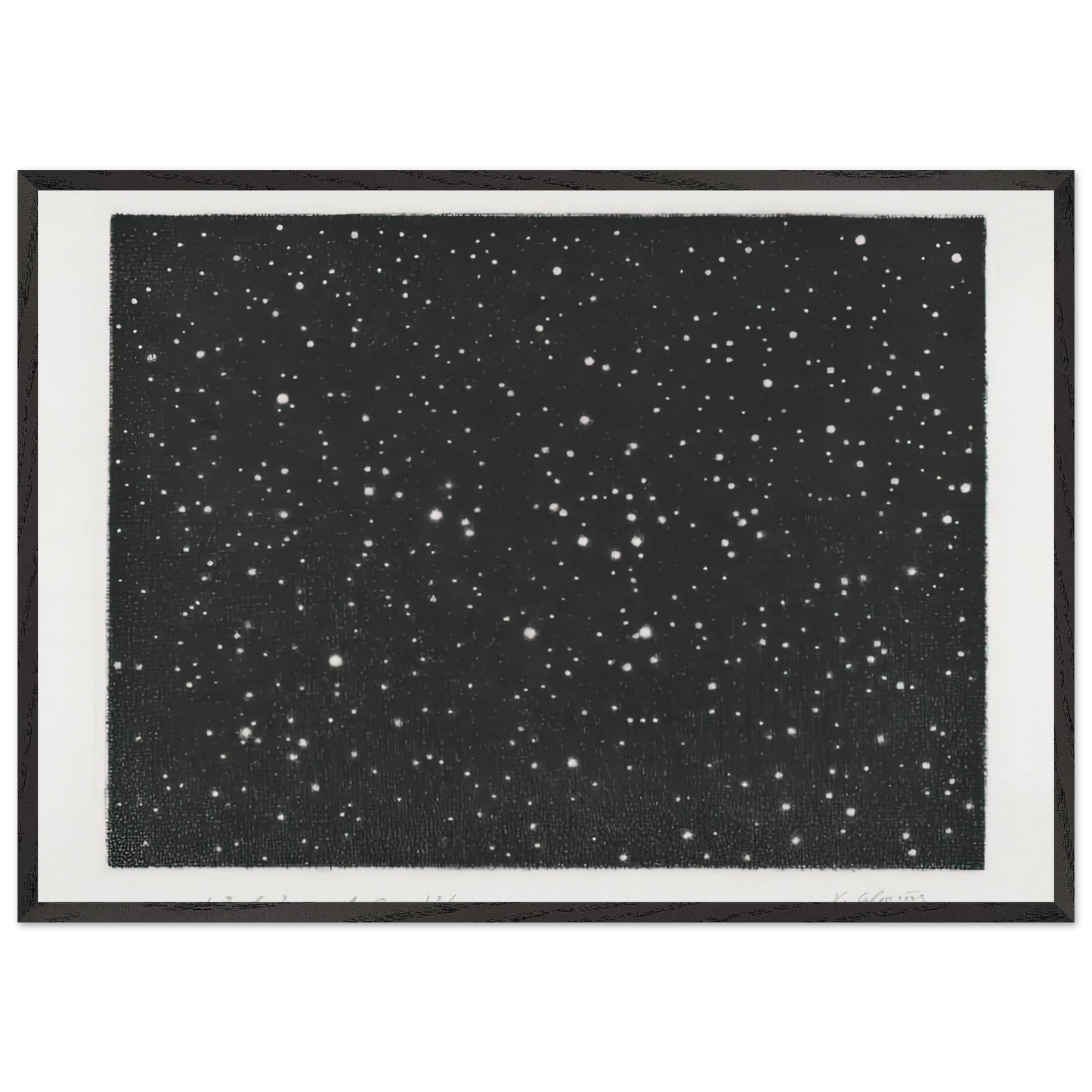 MOUNT HOLYOKE 1987 - Vija Celmins 70x100 cm / 28x40 inches Framed Art Print – Black Wooden Frame