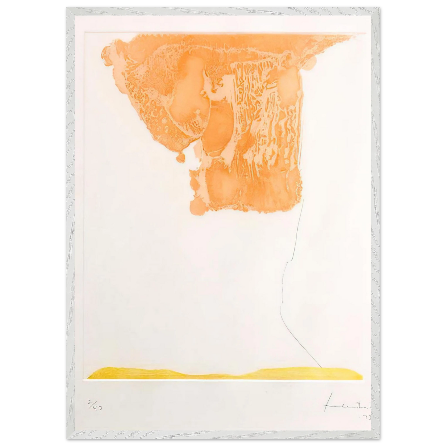 Helen Frankenthaler - Pranzo Italiano - 1973 Wall art - 15x20 cm / 6x8 inches - Premium Wooden Framed Poster With Fine Art Paper-canvas - Black frame