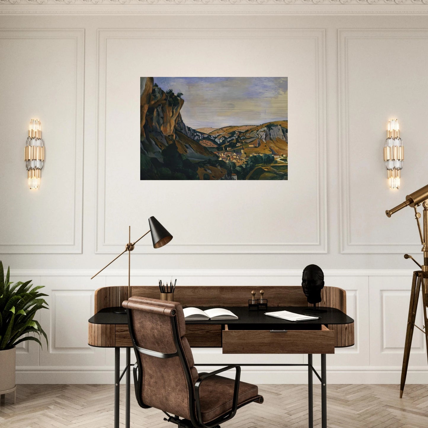 VALLEY OF THE LOT AT VERS 1912 - Andre Derain Brushed Aluminum Print - 70x100 cm / 28x40 inches | Andre Derain Aluminum Print | Andre Derain Prints
