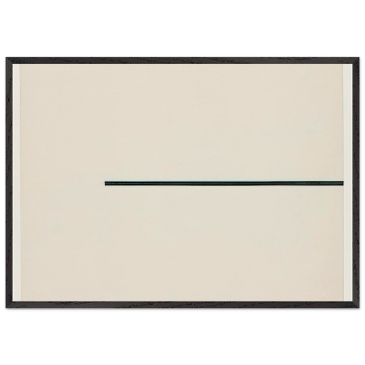 Horizontal Line - Ellsworth Kelly 70x100 cm / 28x40 inches Framed Art Print – Black Wooden Frame