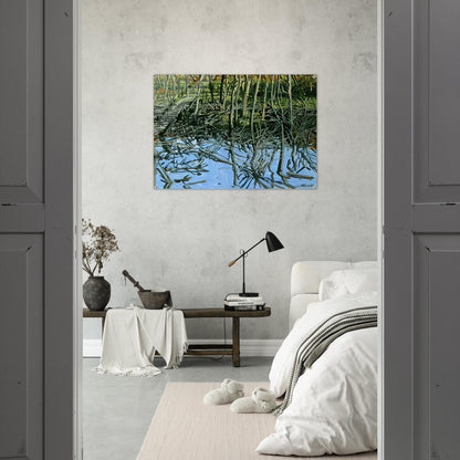 Study for Low Water - Knight's Flowage - 1980 - Neil Welliver Acrylic Print - 70x100 cm / 28x40″ inches