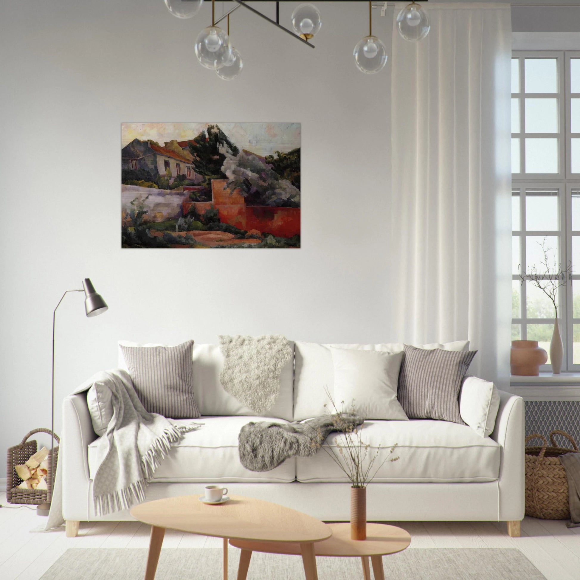 THE OUTSKIRTS OF PARIS 1918 - Diego Rivera Brushed Aluminum Print - 70x100 cm / 28x40 inches | Diego Rivera Aluminum Print | Diego Rivera Prints