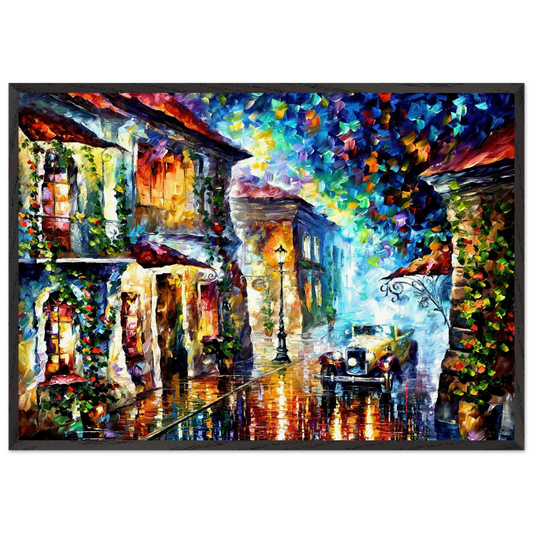 Leonid Afremov N19 - Leonid Afremov 70x100 cm / 28x40 inches Framed Art Print – Black Wooden Frame