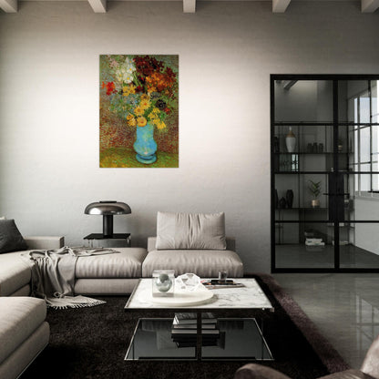 Vase with Daisies and Anemones - Vincent van Gogh Brushed Aluminum Print - 70x100 cm / 28x40 inches | Vincent van Gogh Aluminum Print | Vincent van Gogh Prints
