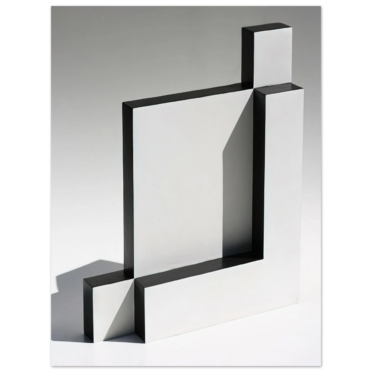 Lygia Pape - White and Black Sculpture - 1965  75x100 cm / 30x40inches Fine Art Poster
