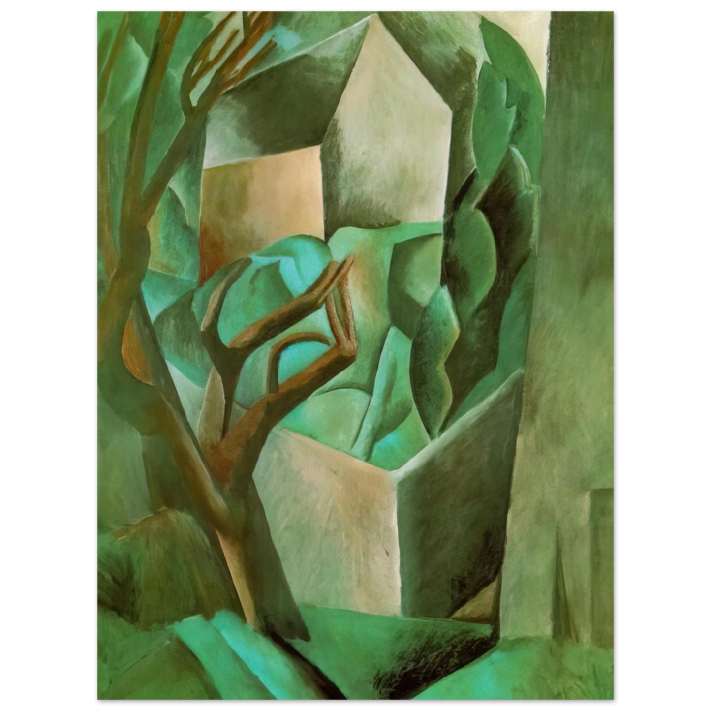 Pablo Picasso - House in the garden  75x100 cm / 30x40inches Fine Art Poster
