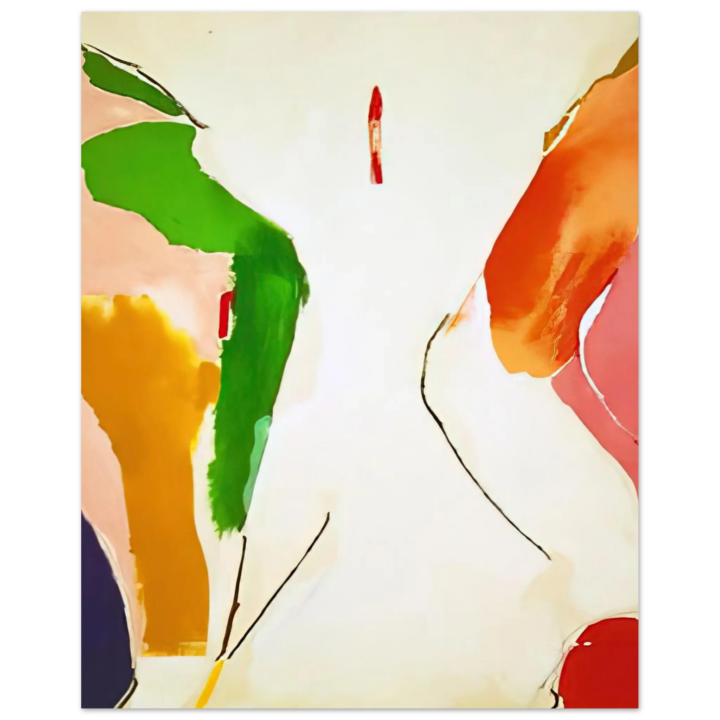 Helen Frankenthaler - Living Edge - 1973 Wall art - 28x43  cm / XL (11x17 Inches) - Fine Art Poster - -