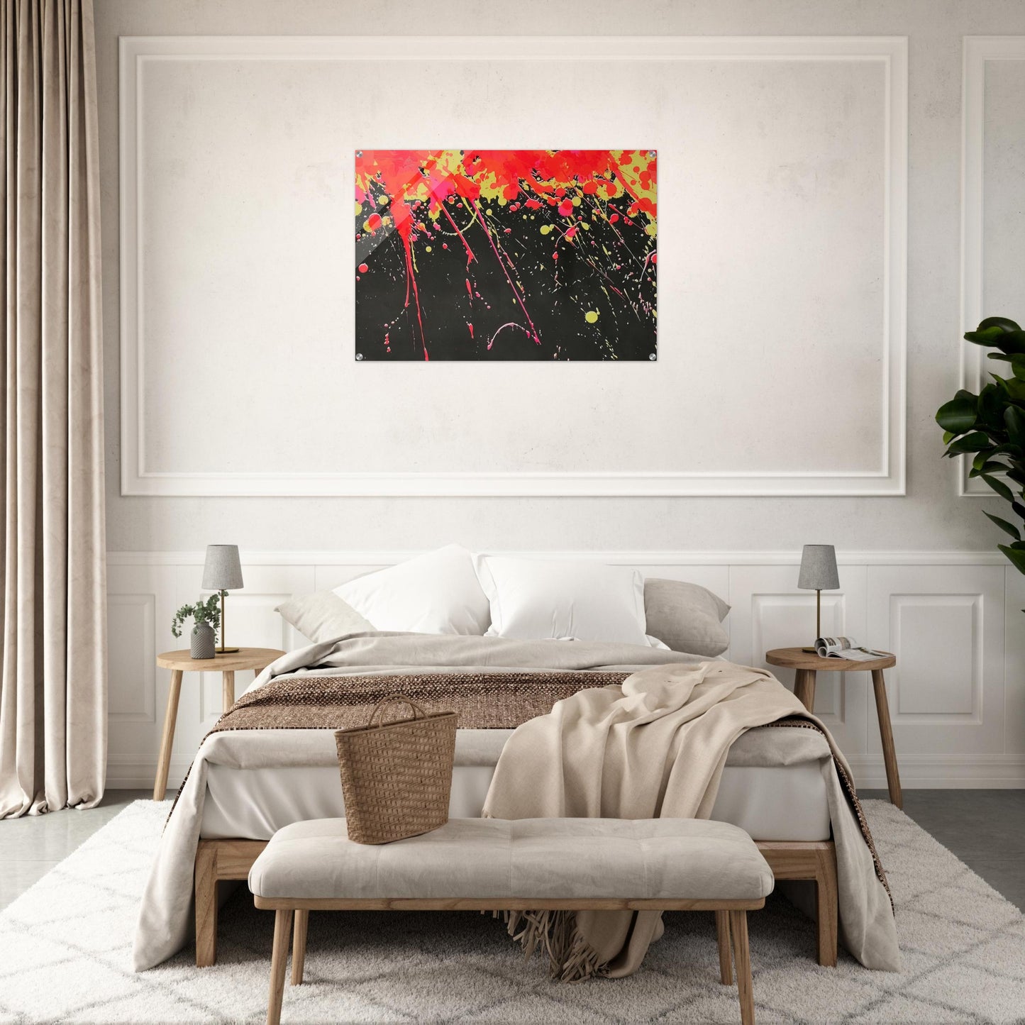 Fireworks - 1973 - Walasse Ting Acrylic Print - 70x100 cm / 28x40″ inches | Walasse Ting Wall Art | Walasse Ting Prints