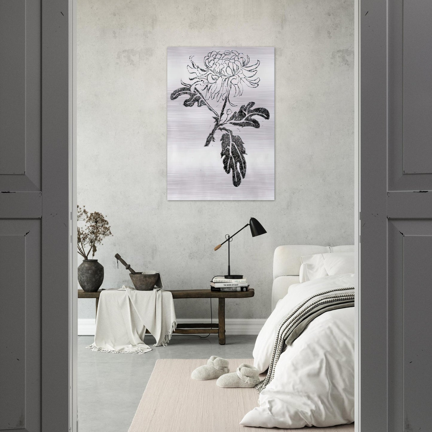 CHRYSANTHEMUM - MC Escher Brushed Aluminum Print - 70x100 cm / 28x40 inches | MC Escher Aluminum Print | MC Escher Prints | Maurits Cornelis Escher Prints