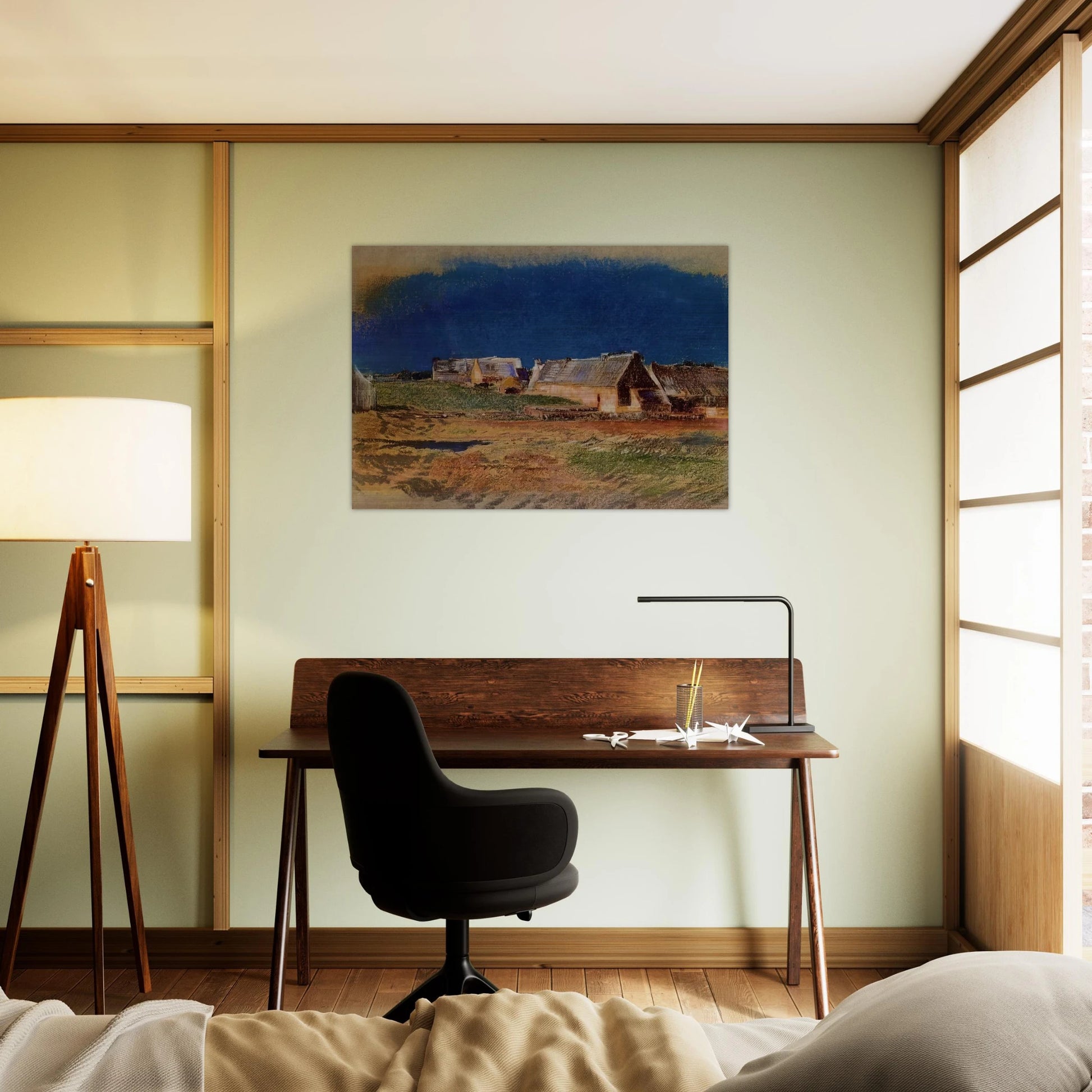 LANDSCAPE IN BRITTANY PEYRELEBADE - Odilon Redon Brushed Aluminum Print - 70x100 cm / 28x40 inches | Odilon Redon Aluminum Print | Odilon Redon Prints