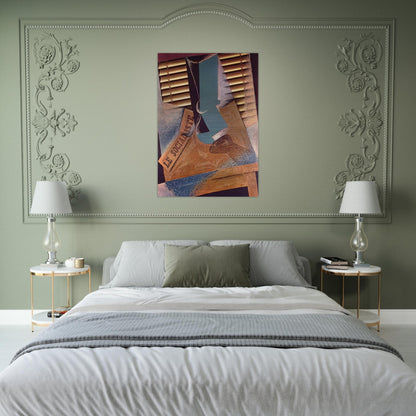 THE SUNBLIND 1914 - Juan Gris Brushed Aluminum Print - 70x100 cm / 28x40 inches | Juan Gris Aluminum Print | Juan Gris Prints