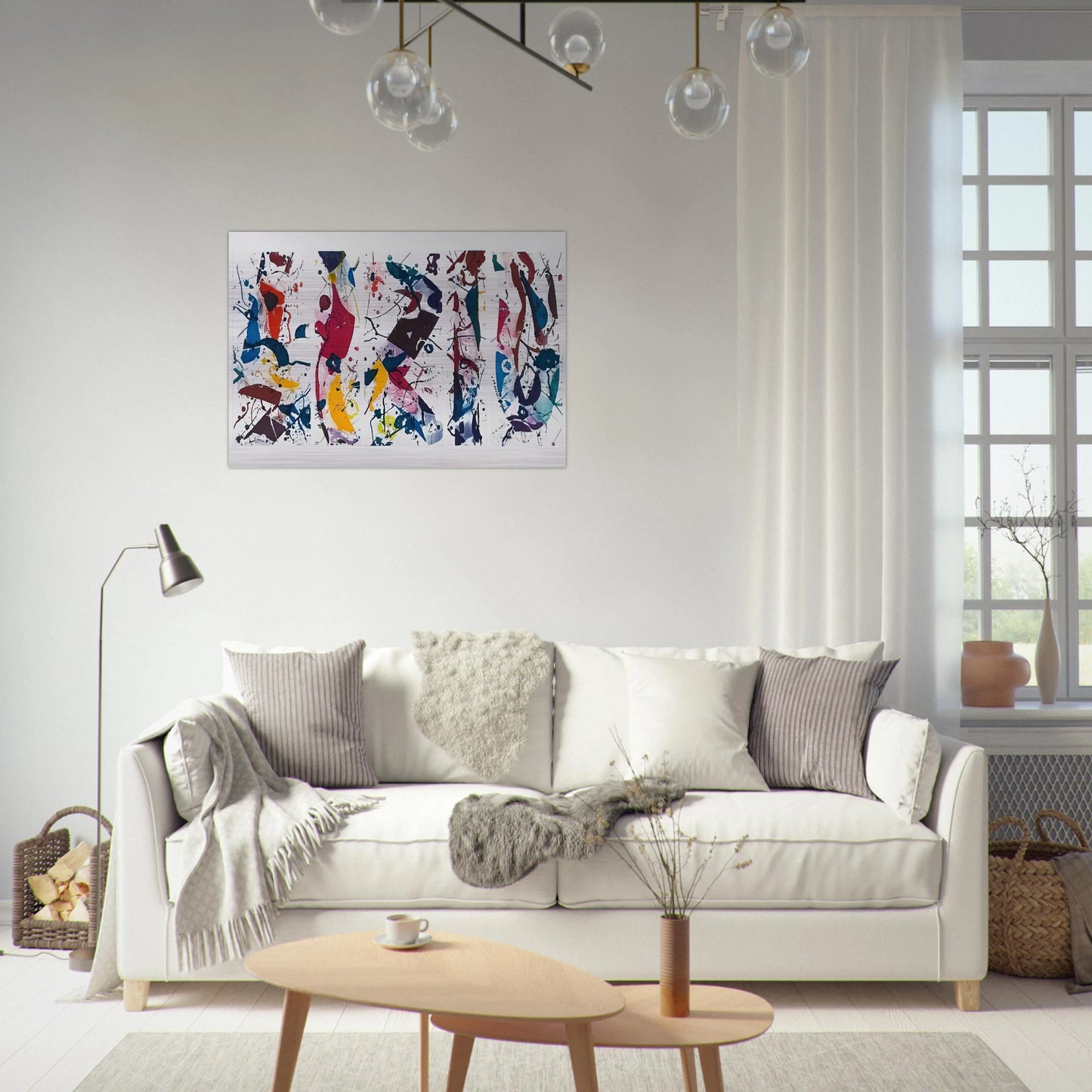 Untitled SFE 020  Lembark I53  - Sam Francis Brushed Aluminum Print - 70x100 cm / 28x40 inches | Sam Francis Aluminum Print | Sam Francis Prints