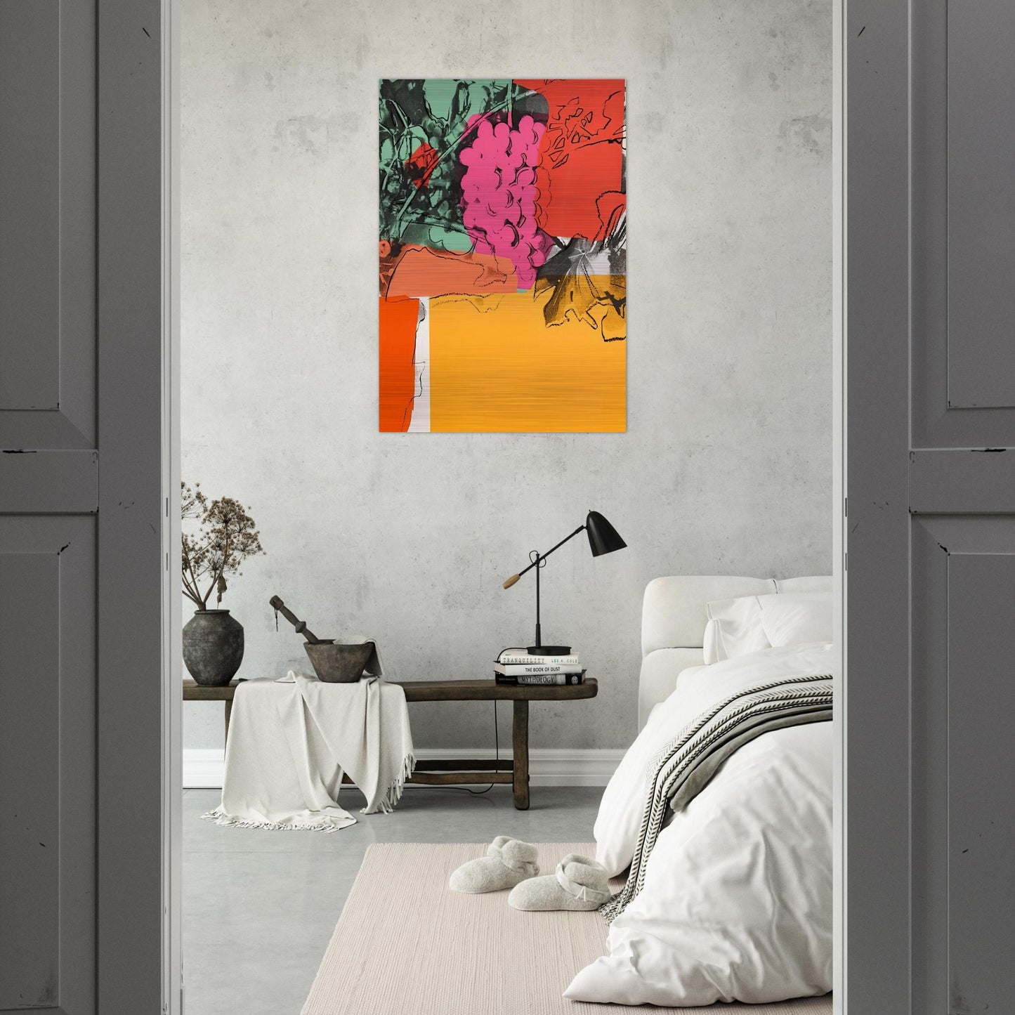 Grapes #1 - Andy Warhol Brushed Aluminum Print - 70x100 cm / 28x40 inches | Andy Warhol Aluminum Print | Andy Warhol Prints