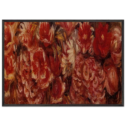 Floral Headband - Pierre-Auguste Renoir 70x100 cm / 28x40 inches Framed Art Print – Black Wooden Frame