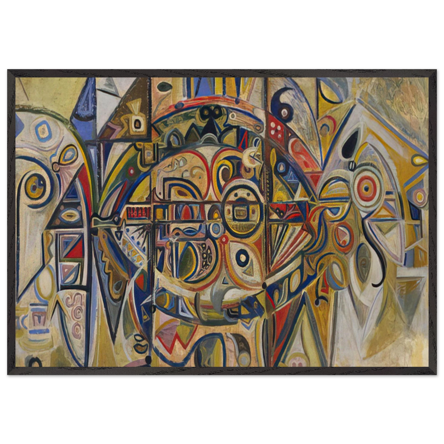 Desert - 1940 - Richard Pousette-Dart 70x100 cm / 28x40 inches Framed Art Print – Black Wooden Frame