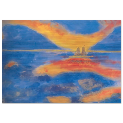 Sunrise at the sea - Emil Nolde Brushed Aluminum Print - 70x100 cm / 28x40 inches | Emil Nolde Aluminum Print | Emil Nolde Prints