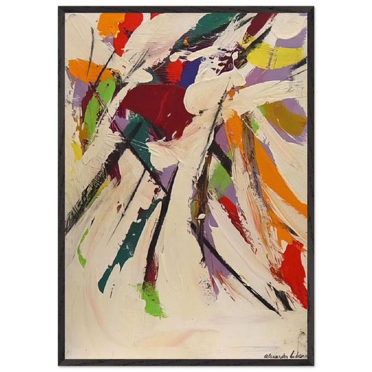 Untitled Abstract - 1977 - Alexander Liberman 70x100 cm / 28x40 inches Framed Art Print – Black Wooden Frame