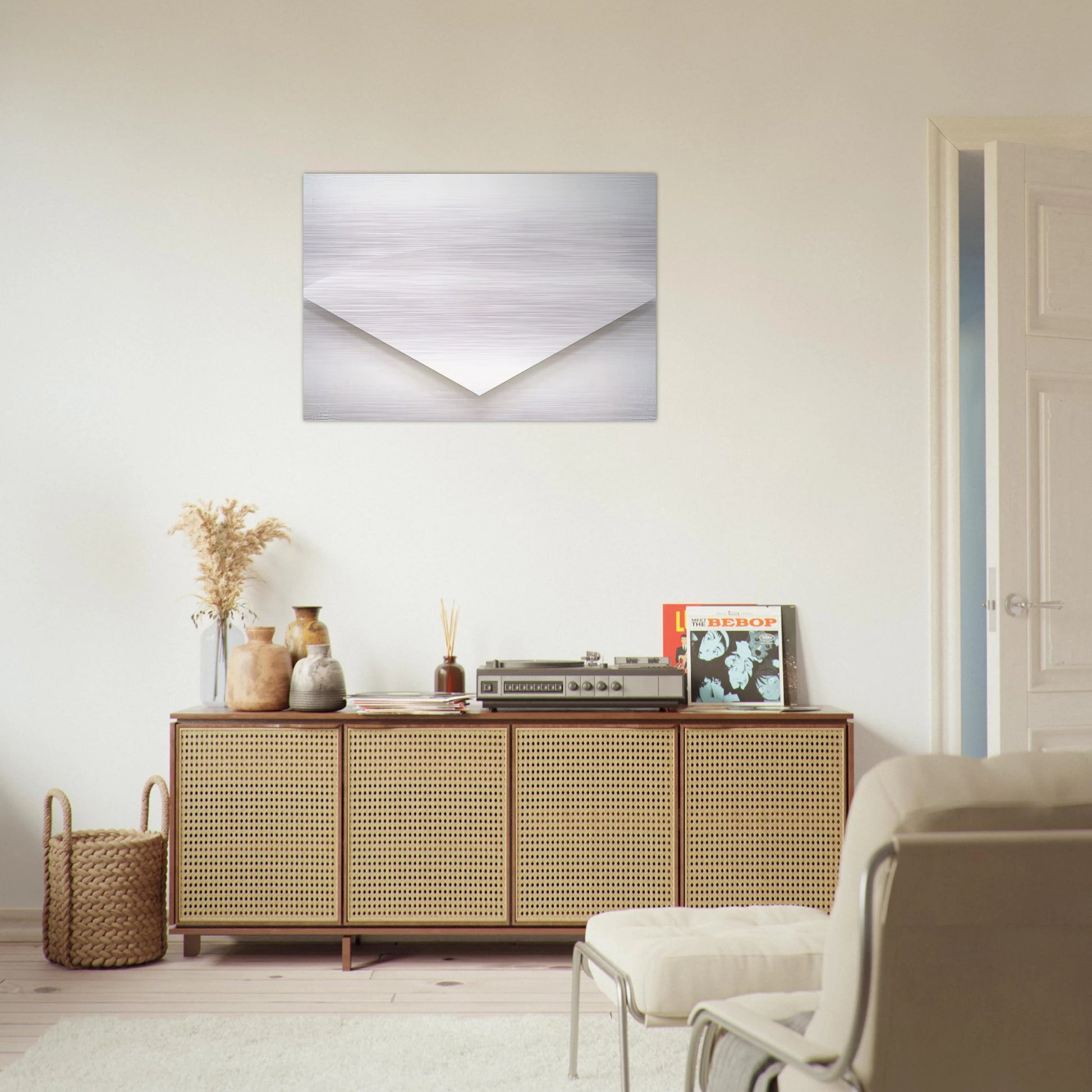 White Curve - Ellsworth Kelly Brushed Aluminum Print - 70x100 cm / 28x40 inches | Ellsworth Kelly Aluminum Print | Ellsworth Kelly Prints