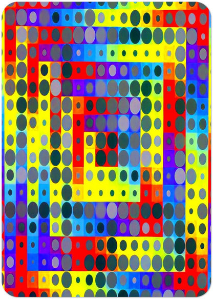 Orion Gris - 1969 By Victor Vasarely Pack of 10 Post Cards | Victor Vasarely Post Cards | A6 (10.5 x 14.8 cm) - 4.1 x 5.8 inches