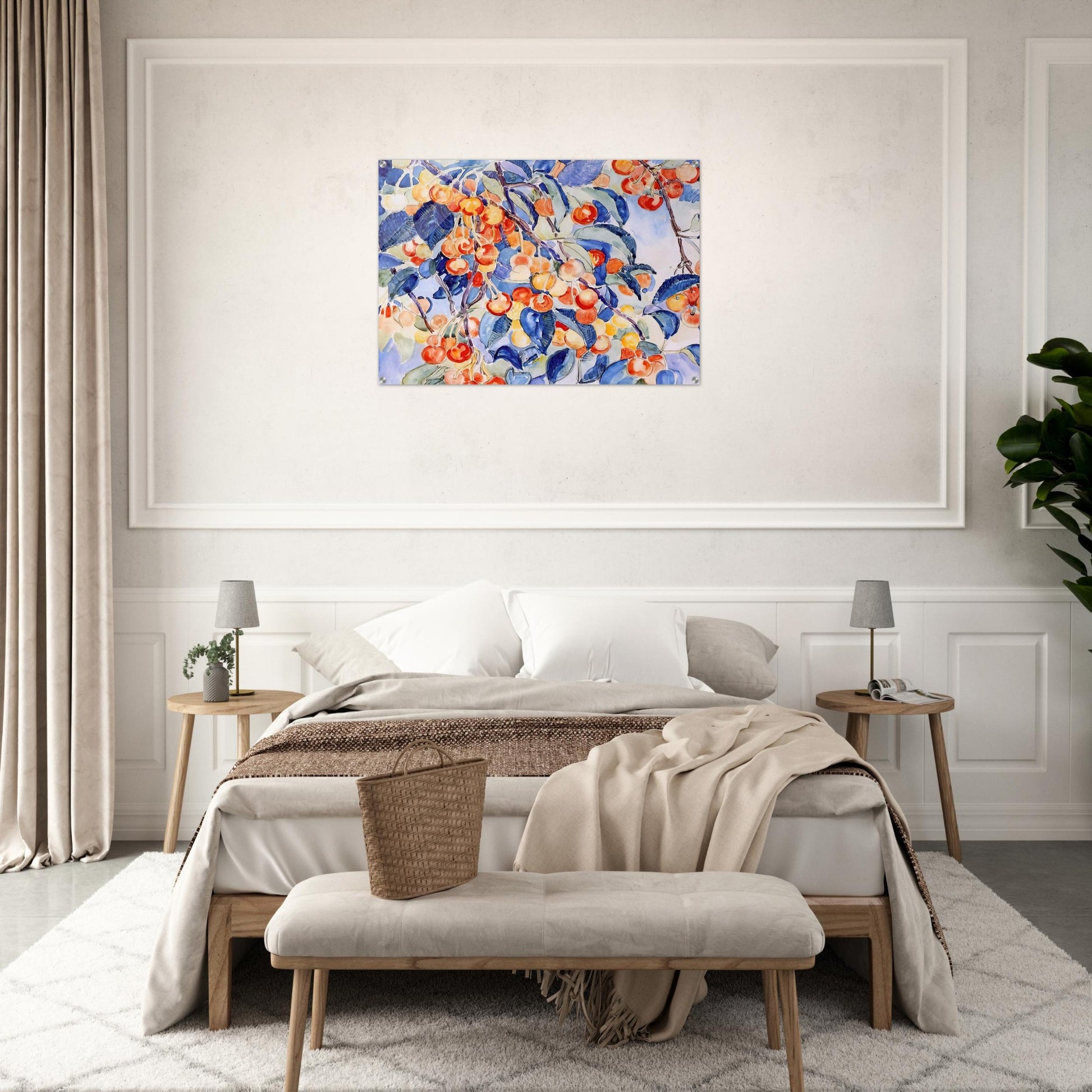CHERRIES - Theo van Rysselberghe Acrylic Print - 70x100 cm / 28x40″ inches