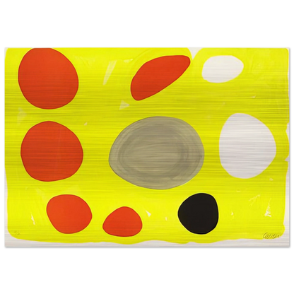 GREY OVAL 1975 - Alexander Calder Brushed Aluminum Print - 70x100 cm / 28x40 inches | Alexander Calder Aluminum Print | Alexander Calder Prints