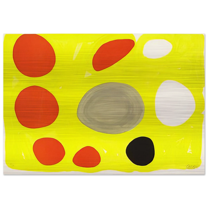 GREY OVAL 1975 - Alexander Calder Brushed Aluminum Print - 70x100 cm / 28x40 inches | Alexander Calder Aluminum Print | Alexander Calder Prints