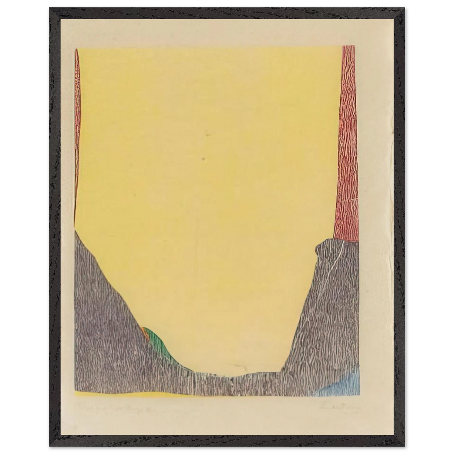 Helen Frankenthaler - East and Beyond - 1973 Wall art - 27x35 cm / 11x14 inches - Premium Wooden Framed Poster With Fine Art Paper-canvas - White frame