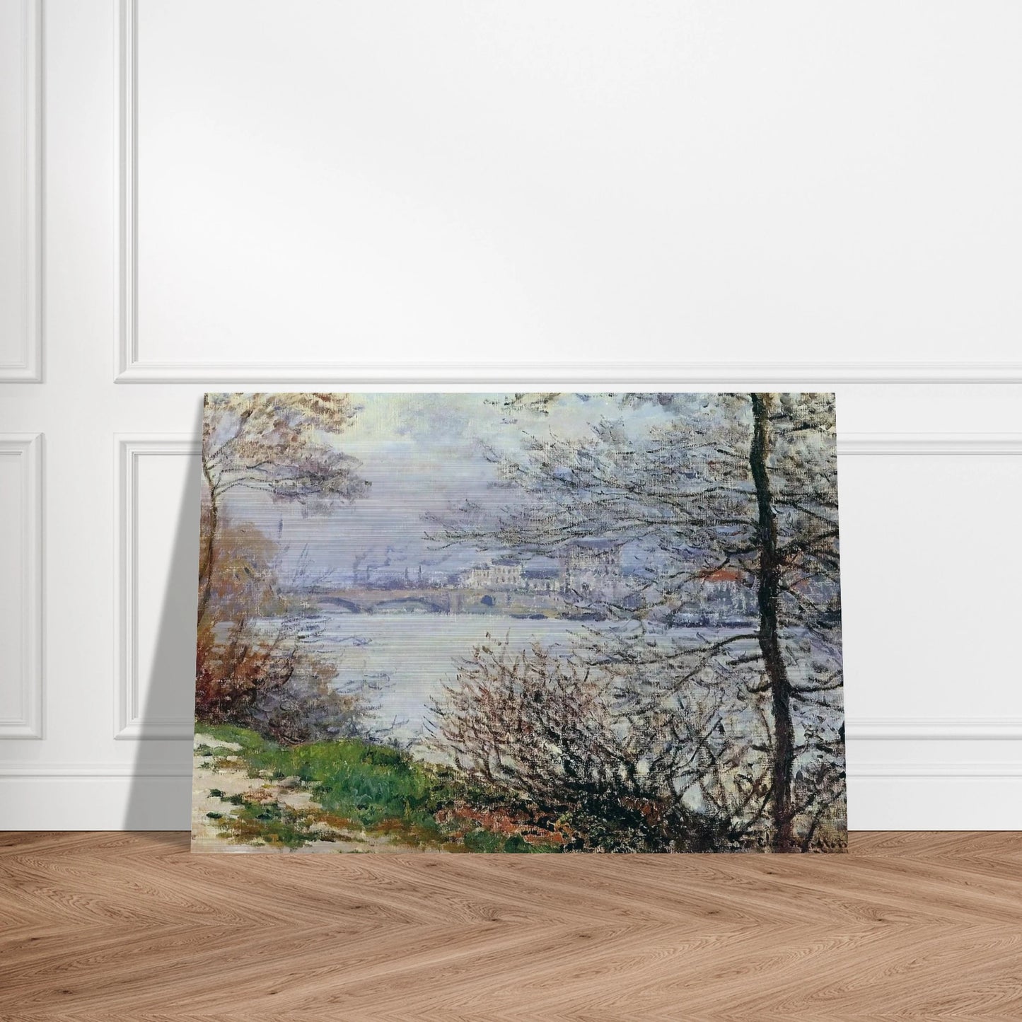 The Banks of the Seine, Ile de la Grande-Jatte - claude monet Brushed Aluminum Print - 70x100 cm / 28x40 inches | claude monet Aluminum Print | claude monet Prints