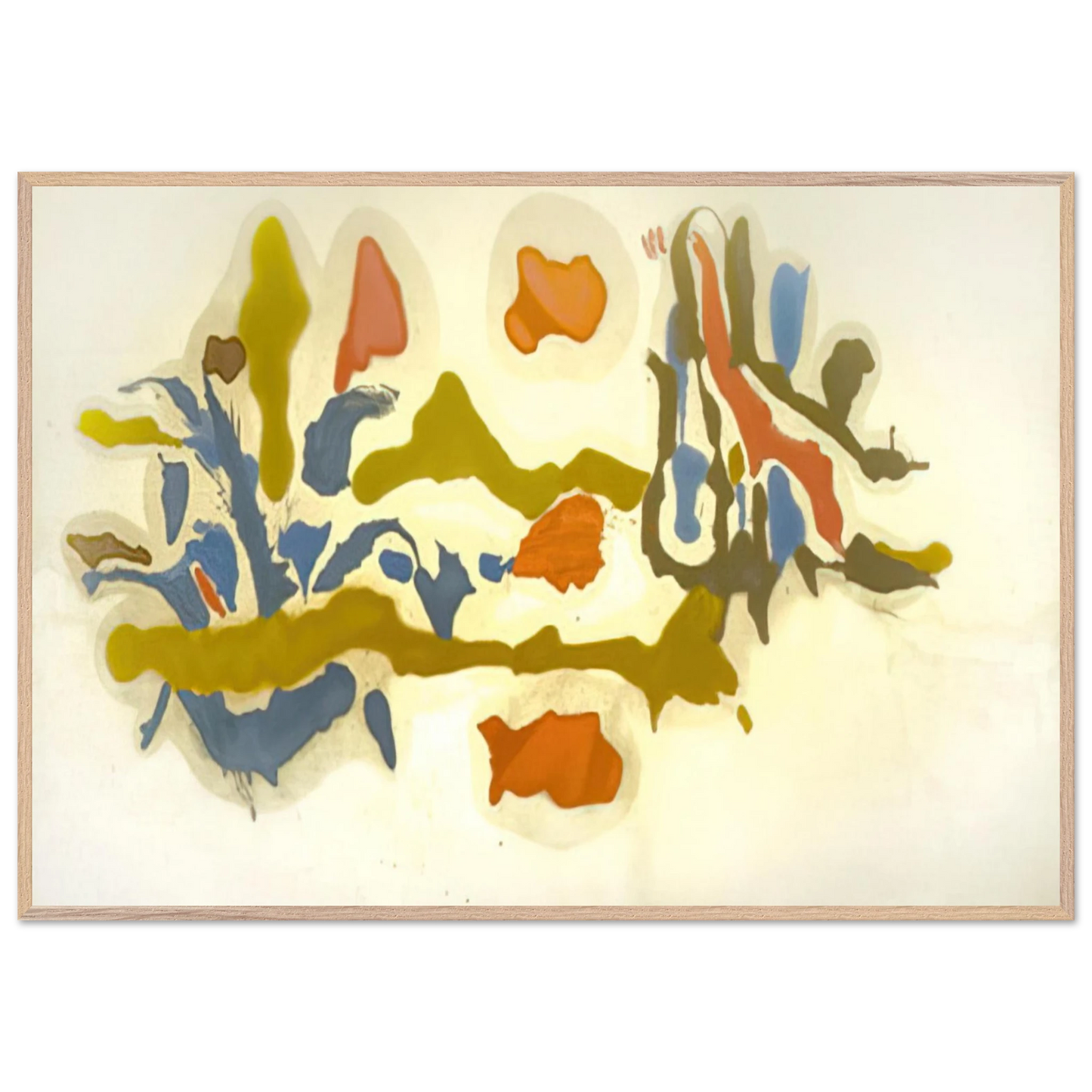 Helen Frankenthaler - Seascape with Dunes - 1962 Wall art - 20x25 cm / 8x10 inches - Fine Art Poster-canvas - -