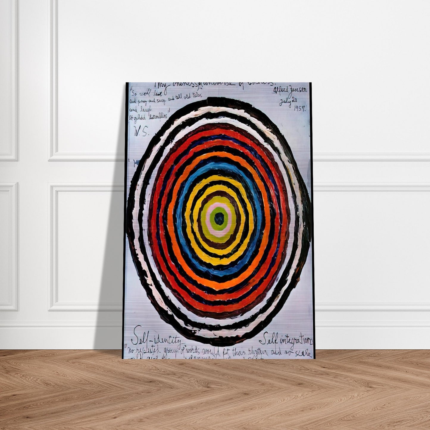 My Oneness, A Universe of Colours - 1957 - Alfred Jensen Brushed Aluminum Print - 70x100 cm / 28x40 inches | Alfred Jensen Aluminum Print | Alfred Jensen Prints