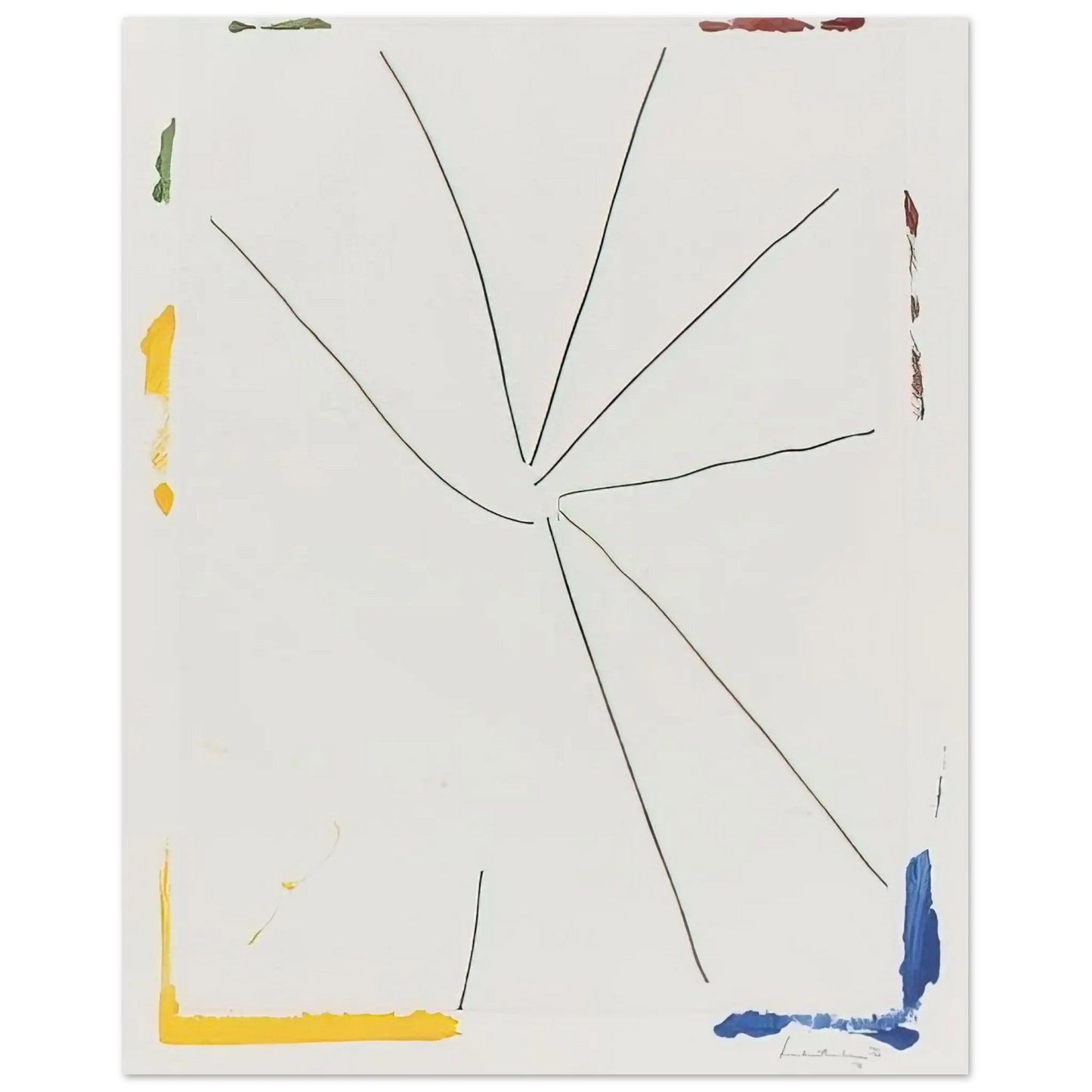 Helen Frankenthaler - Free Wheeling - 1971 Wall art - 13x18 cm / 5x7 Inches - Premium Wooden Framed Poster With Fine Art Paper - Black frame