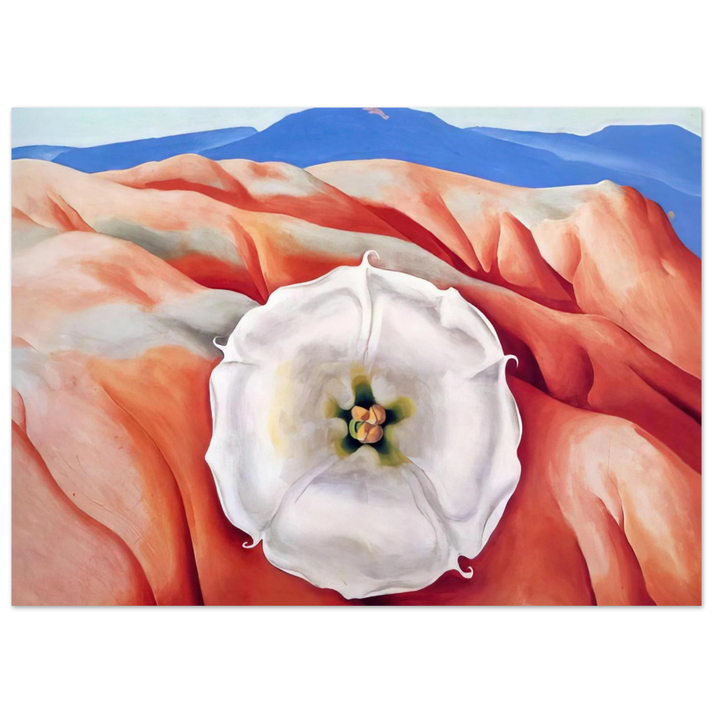 Georgia O'Keeffe - Red hills and white flower II Fine Art Poster