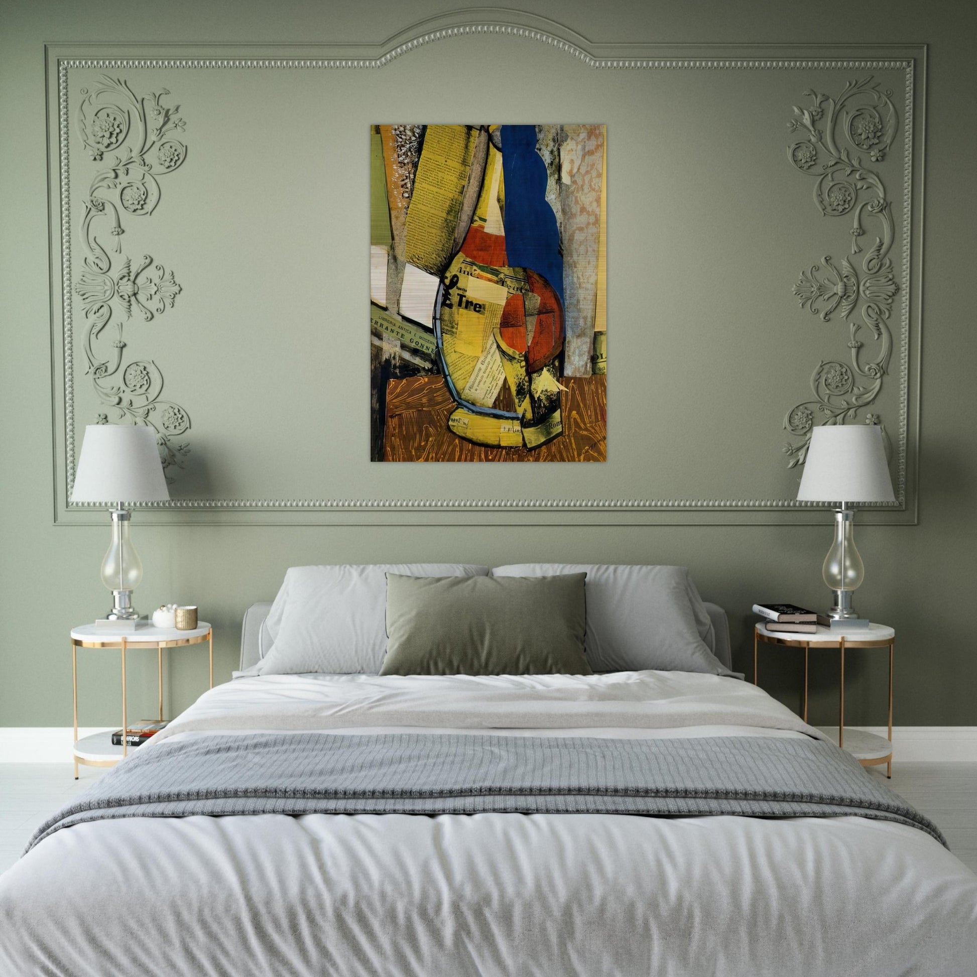FIASCO E BICCHIERE - Carlo Carra Brushed Aluminum Print - 70x100 cm / 28x40 inches | Carlo Carra Aluminum Print | Carlo Carra Prints