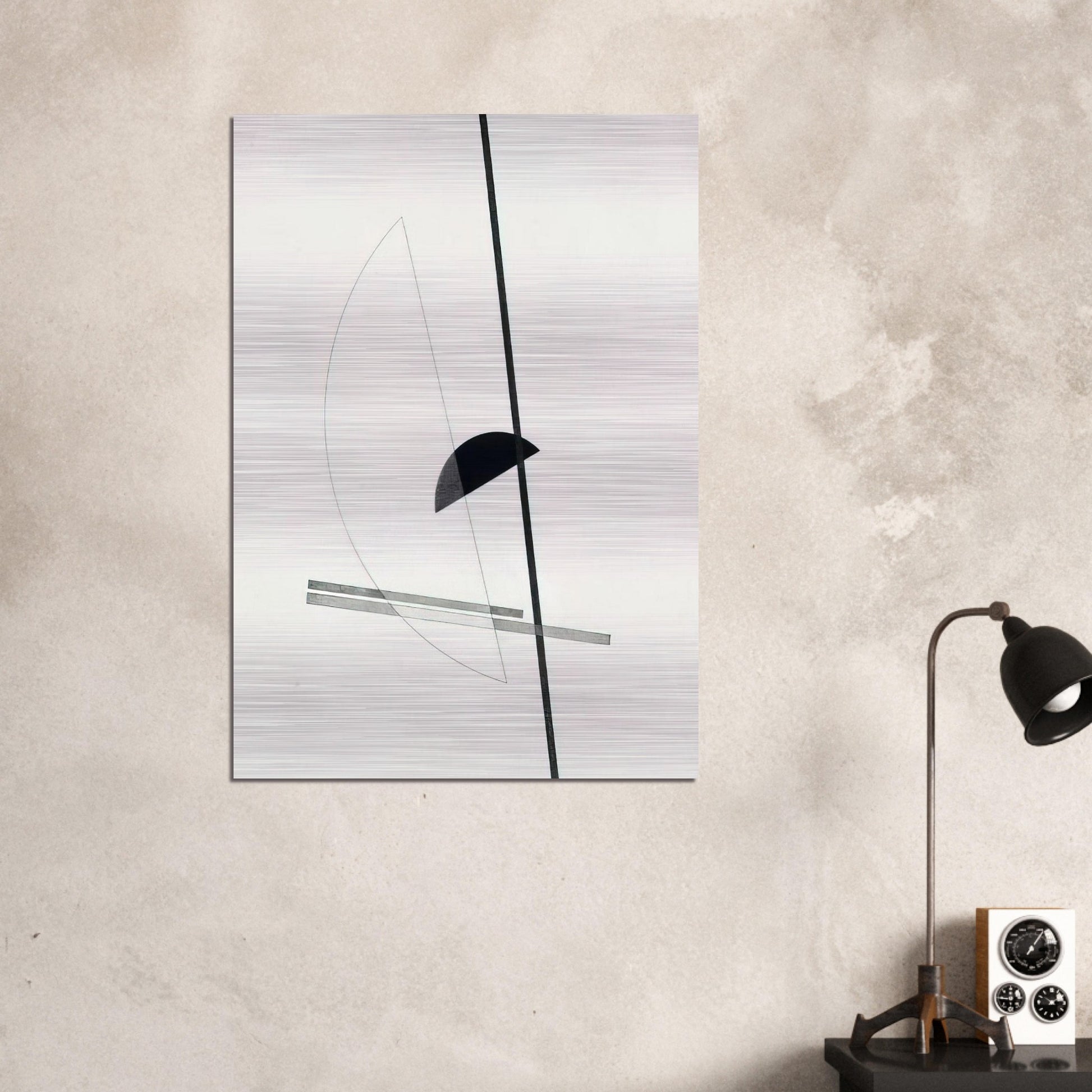 Construction - Laszlo Moholy-Nagy Brushed Aluminum Print - 70x100 cm / 28x40 inches | Laszlo Moholy-Nagy Aluminum Print | Laszlo Moholy-Nagy Prints